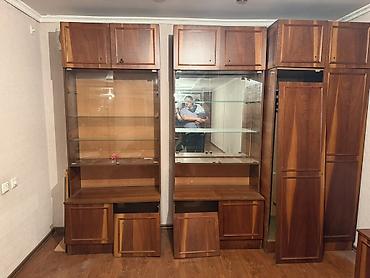 standing mirror: Стенка-шкаф, Тип стенки-шкафа: Модульная, Для зала, Б/у, Особенности: С отделением под телевизор — 1