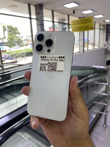 iphone x price in bishkek: IPhone 15 Pro Max, Б/у, 256 ГБ, Белый, 87 %