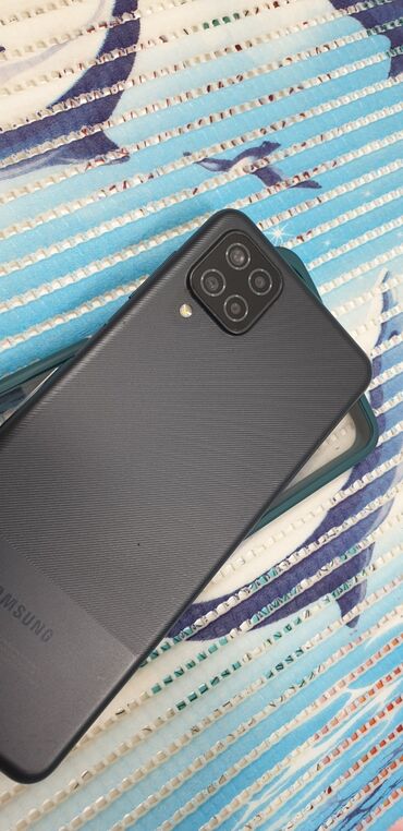 чехол а3: Samsung Galaxy A12, Б/у, 64 ГБ, цвет - Черный, 2 SIM