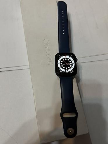 апл вотч 6: Apple Watch 6 с темно-синим спортивным ремешком. Акб-85 Имеется — 3