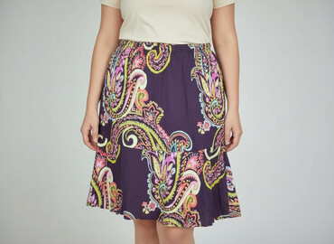 spódnice w geometryczne wzory: Women`s skirt, size 2XL