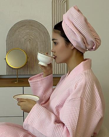 Халаты: Халат, Вафельное полотно, Турция, Все размеры — 3