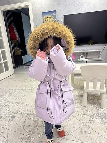 не подошло: Детская зимняя парка лавандового цвета - Теплая удлиненная модель с — 1