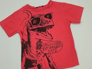koszulka polo czerwona: T-shirt, George, 7 years, 116-122 cm, condition - Good