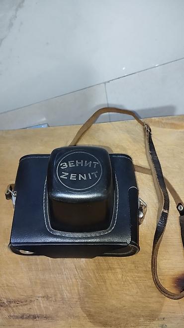 zenit e: Zenit-E 35mm plyonka fotoaparatı + orijinal dəridən çiyin kəmərli — 2