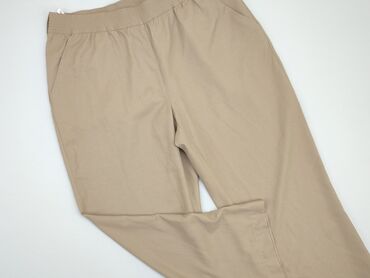 białe dzianinowe spodnie: Material trousers, 5XL (EU 50), condition - Good