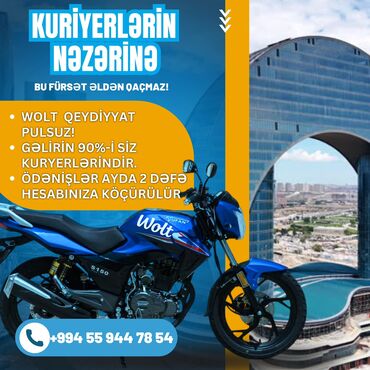 şexsi surucu: Sürücü-kuryer tələb olunur, Ayda 2 dəfə ödəniş