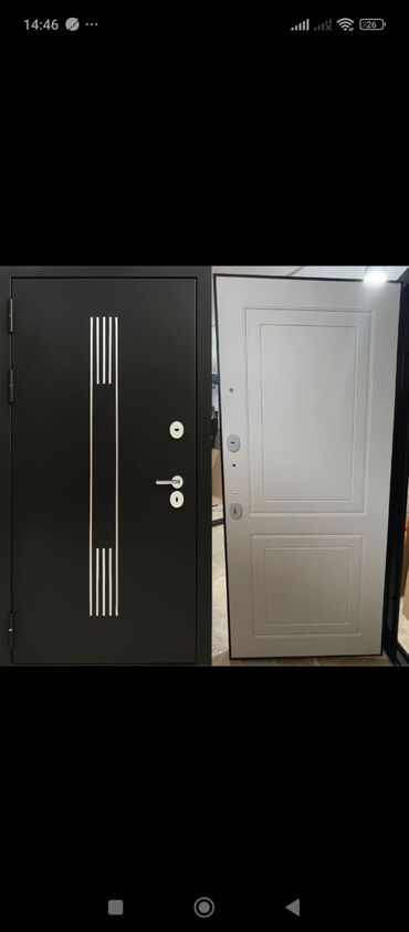 Giriş qapıları: Blok üçün Yeni Giriş qapısı 100x210 sm Çərçivə ilə, Zəmanətli, Ödənişli quraşdırma, Pulsuz çatdırılma — 9