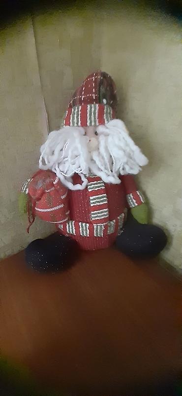 şaxta baba saxta can: Yeni il dekoru – yumşaq oyuncaqlı Şaxta baba fiquru - Material: parça — 1