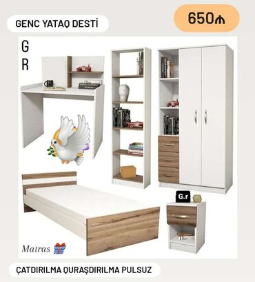 Çarpayılar: Oğlan və qız üçün, Yeni, Təknəfərlik çarpayı, Yazı masası, Dolab, Tumba lalafo.az -da Çarpayılar: Oğlan və qız üçün, Yeni, Təknəfərlik çarpayı, Yazı masası, Dolab, Tumba