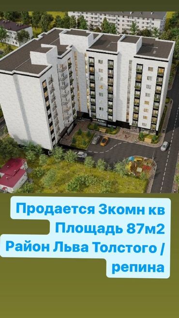квартиры в политех: 3 комнаты, 88 м², Элитка, 10 этаж, ПСО (под самоотделку)