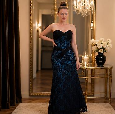 exit denim: Elegantna večernja haljina bez bretela u sirena kroju. Osnova je — 1