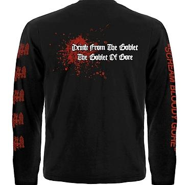 cactus jack: Лонгслив в стиле heavy metal / black metal с крупными тематическими — 8