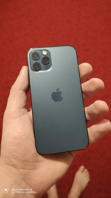 Apple iPhone: IPhone 12 Pro, Б/у, 128 ГБ, Pacific Blue, Зарядное устройство, Кабель, 78 %