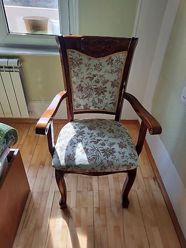 Masalar: Klassik dizaynlı massiv taxtadan yemək/qonaq masası, 8 stul və 2 — 8