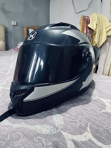 Шлемы: Продаю шлем полноразмерный мотоциклетный шлем с затемнённым визором — 2