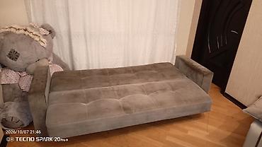 2 el divan: Qatlanan divan – boz rəng, yumşaq velür tipli parça ilə ciriq sokuyu — 3