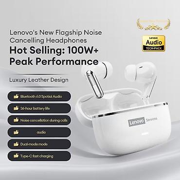qulaqcıq iphone: Yeni Simsiz (Bluetooth) Qulaqcıqlar, Lenovo, rəng - Qara — 2