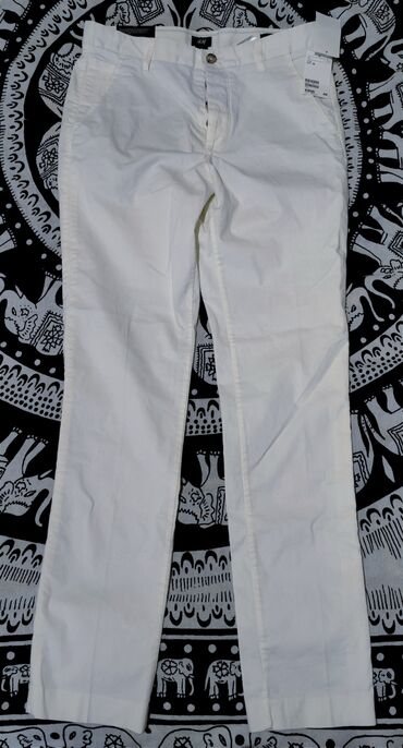 h m мужская одежда: Брюки M (EU 38), цвет - Белый