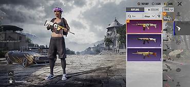 PUBG Mobile oyun hesabı – zəngin silah örtükləri və kosmetik