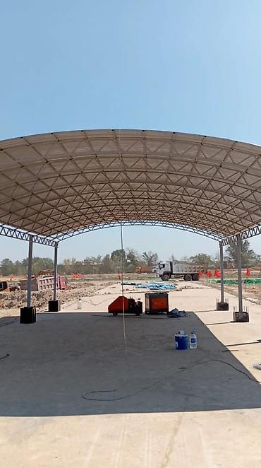 Навесы: Навес, Арочный, Металл, Профнастил, Установка — 2