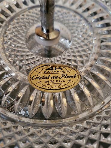 metalne ploce: Etazer kristal,rucni rad Anna Hutte Bavaria iz 70ih godina — 4
