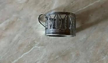 çay stəkanı: Metaldan hazırlanmış fincan altlığı (stəkan üçün metal — 1