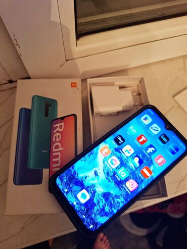 телефон fly fs551: Xiaomi Redmi 9, 32 ГБ, цвет - Фиолетовый, 
 Гарантия, Отпечаток пальца, Две SIM карты