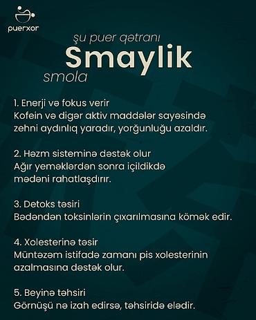 Qida məhsulları: Şu Pu-er Qətranı — “Smaylik” Təbii şəkildə orqanizmini balanslaşdır! — 2