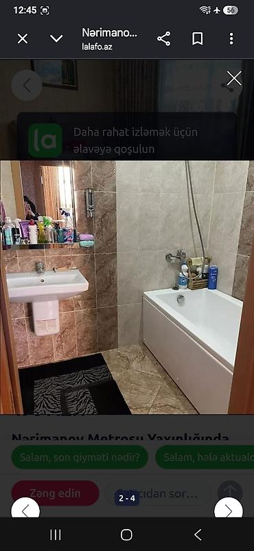 qaraj icare: Nərimanov Metrosu Yaxınlığında Yerləşən Mənzil Kirayə Verilir Qaz Su — 4