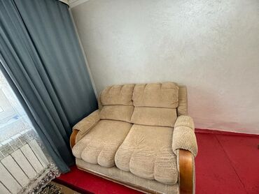 кресло диваны: Диван-кровать, цвет - Бежевый, Б/у