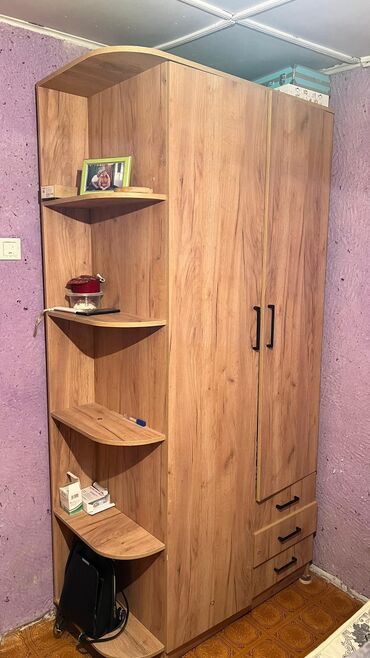 купить металлический шкаф для одежды бу: Кийим салуучу шкаф, Колдонулган, Түз, ЛДСП