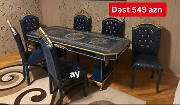 *Masa desti 549 AZN* 🔹 MDF masa olcu 93×2 🔹 6 ədəd stul 🔹 Rəng seçimi lalafo.az -da *Masa desti 549 AZN* 🔹 MDF masa olcu 93×2 🔹 6 ədəd stul 🔹 Rəng seçimi