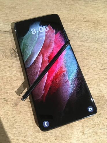 новая бытовая техника: Samsung Galaxy S21 Ultra 5G, Б/у, 256 ГБ, цвет - Черный, 1 SIM