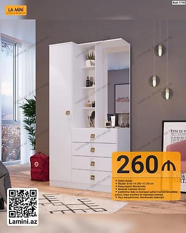 Dolablar: LA MINI markalı dəhliz dolabı - Model: Kod 1718 - Rəng: ağ — 1