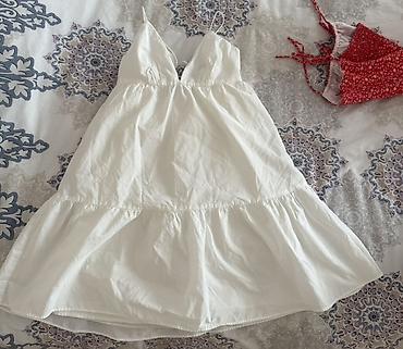 lindex deca: Zara haljina na bretele, bela - Model: mini/kratka haljina A-kroja sa — 3