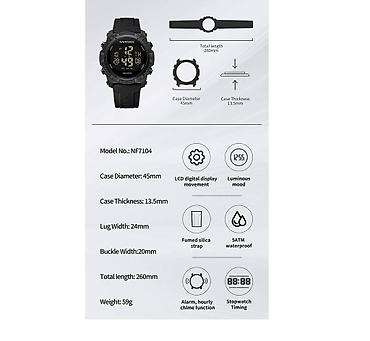 Ručni satovi: Muški ručni sat NAVIFORCE 7104 Izuzetan model muškog ručnog sata — 9