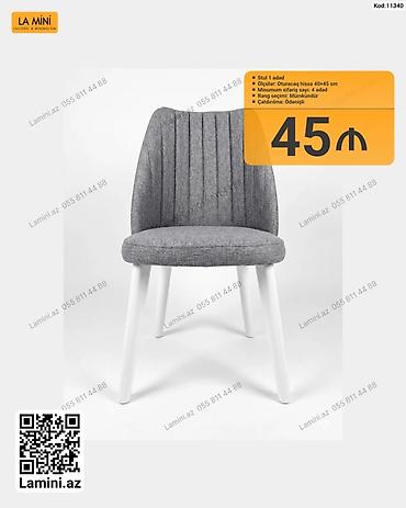 Stul – 1 ədəd - Oturacaq ölçüsü: 40×45 sm - Minimum sifariş miqdarı