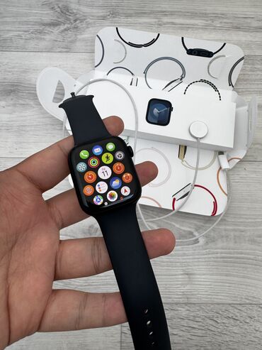 мониторы 200х200 мм: Apple watch 9 серии black, 45 мм в идеальном состоянии с коробкой и