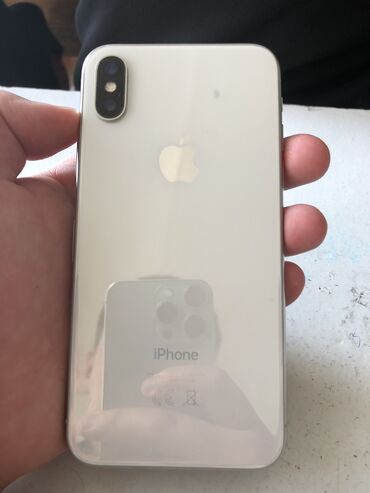 tecno phantom x2 pro цена: IPhone X, Колдонулган, 64 ГБ, Ак, 100 %