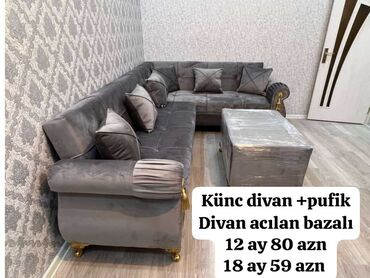 Divanlar: Künc divan, Yeni, Açılan, Bazalı, Parça, Şəhərdaxili pulsuz çatdırılma