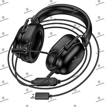 logitech 920: Проводные полноразмерные наушники, Hoco, Новый, цвет - Черный — 4