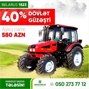 ilkin odenis 10000 azn evler 2023: Belarus MTZ 1523 Traktorları! Sərfəli al, daha çox qazan! Sınaqdan