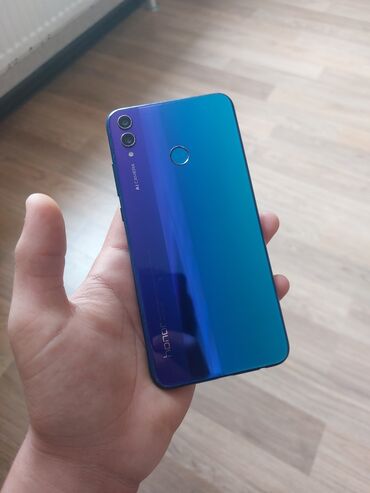 рабочий флай телефон: Honor 8X, 128 ГБ, цвет - Синий, Сенсорный, Отпечаток пальца, Две SIM карты