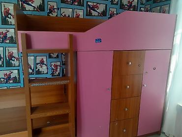divan dəst: Uşaq otağı üçün modul dəst – çarpayı + şkaf + rəfli bölmə - Material — 2