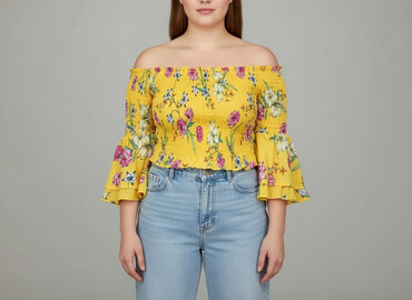 czarne bluzki z odkrytymi ramionami: Select, Women's blouse, size XL