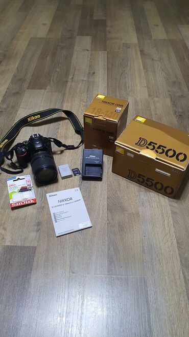 фотоаппарат nikon профессиональный: Nikon D5500 Nikkor 18-140mm ilə.Səliqəli istifadə olunub,heç bir