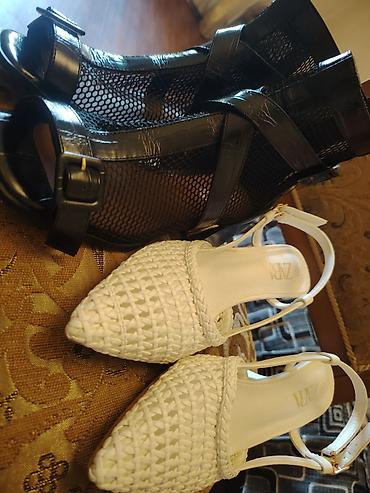 Basanoşka və səndəllər: Məhsul: Qadın ayaqqabıları – 2 cüt 1) Qara torlu sandal/bootie - — 3
