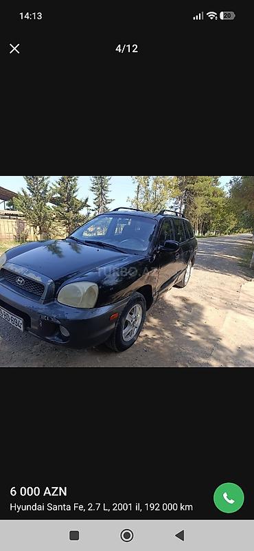 cpm maşın satışı: Hyundai Santa Fe: 2.7 l | 2001 il Ofrouder/SUV — 3