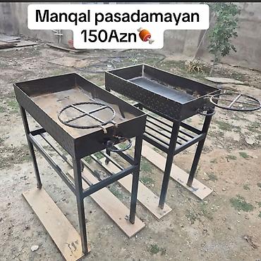 setqalar: Paslanmayan manqal – 150 AZN - Metal korpus, yüksək hündürlüklü — 1